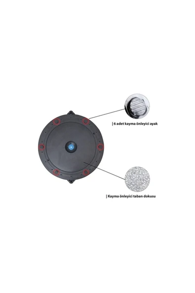 Yarım Denge Topu Pilates Aleti – Direnç Lastikli Bosu Ball, Fitness ve Egzersiz Bosu Topu - 9