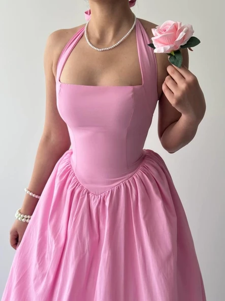 Fedra Midi Elbise - Resim 7