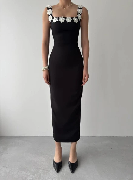 Mıng Çiçek Detaylı Elbise - Resim 2