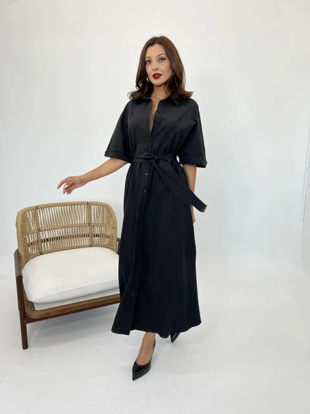 5318 ELBİSE-SİYAH - Resim 2