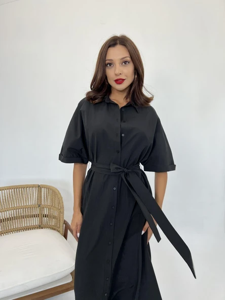 5318 ELBİSE-SİYAH - Resim 5