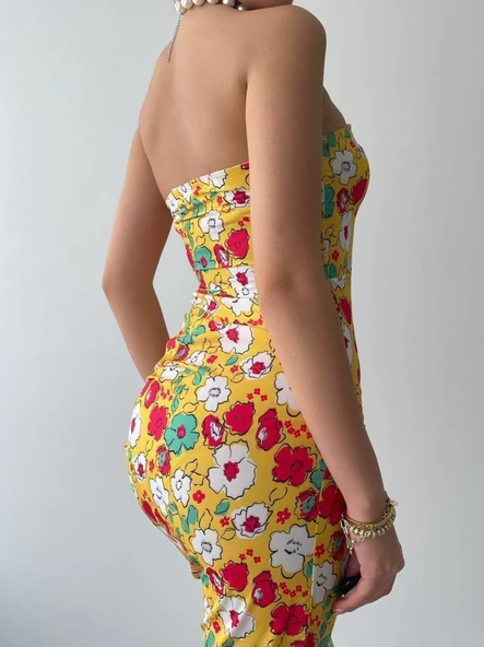 Emelıe Straplez Elbise - Resim 5