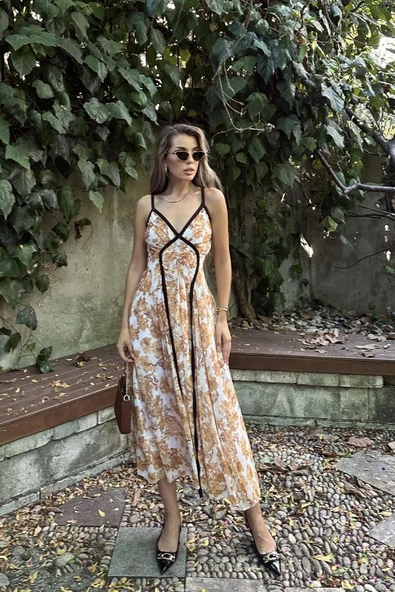 Biyeli Elbise - Taş - Resim 3