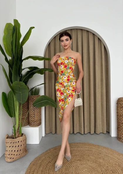 Emelıe Straplez Elbise - Resim 6