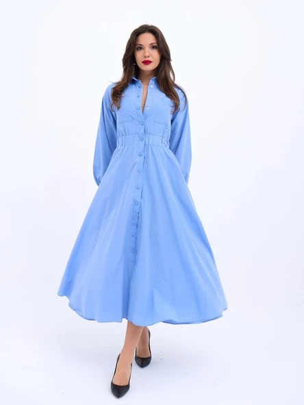 5903 ELBİSE-MAVİ - Resim 2