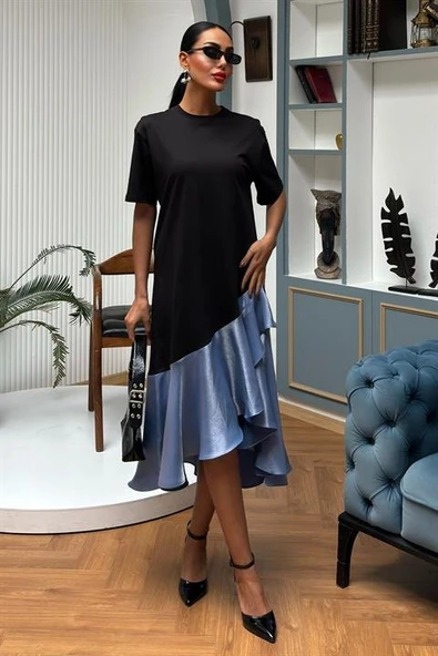 Volanlı Süprem Elbise 2864 - Resim 7