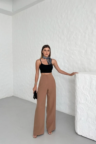 Yüksek Bel Pensli̇ Palazzo Pantolon - Resim 2