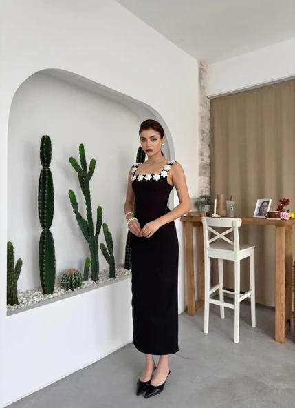 Mıng Çiçek Detaylı Elbise - Resim 8