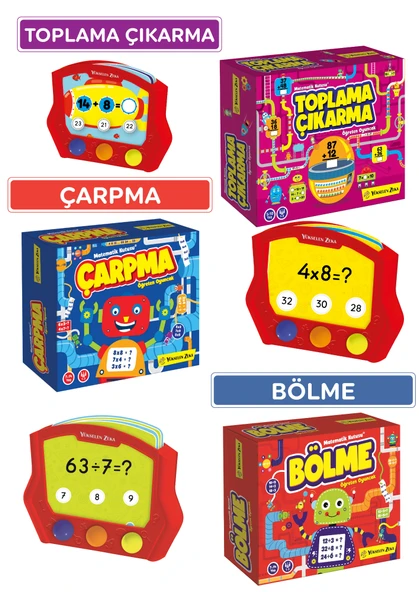 Dört İşlem Öğreten Oyuncak Seti (Toplama-Çıkarma-Çarpma-Bölme)