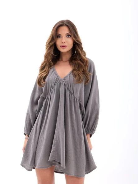 6327 ELBİSE-GRİ ürün görseli