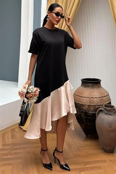 Volanlı Süprem Elbise 2864 - Resim 3