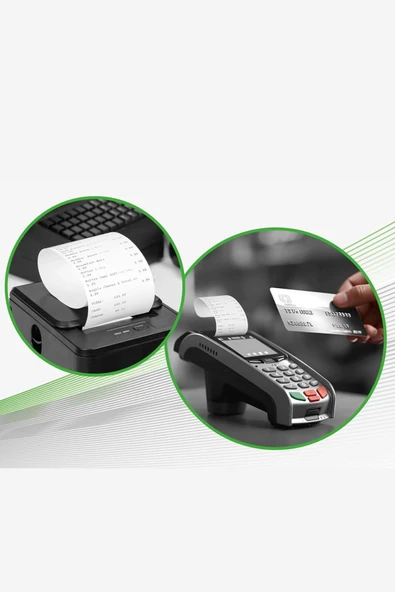 56x12 Termal Rulo - Yazarkasa Pos Rulosu 1 Paket 10 Adet - 3