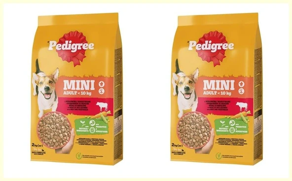 Pedigree Biftek Ve Sebzeli Küçük Cins Köpek Maması 2 Kg*2Adet ürün görseli