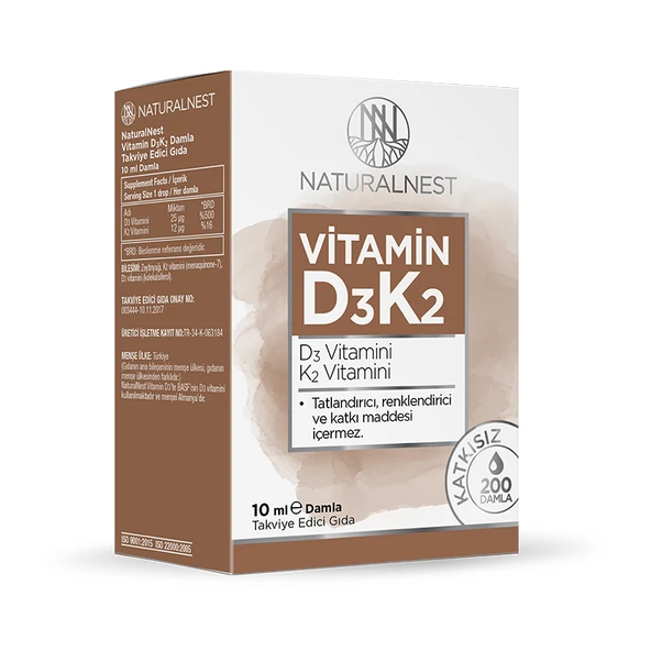 Naturalnest Vitamin D3K2 Damla 10 ml ürün görseli