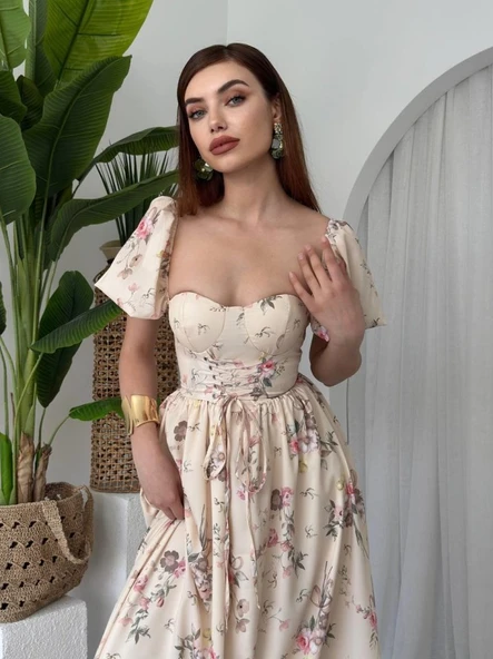 Camila Bağlamalı Elbise - Resim 5