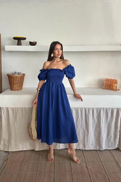 Saks Gipeli Brode Elbise - Resim 2