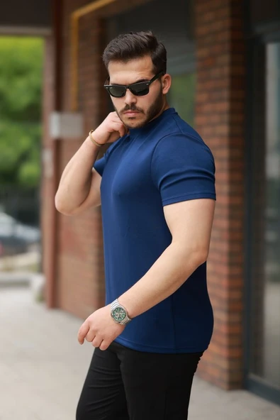 Erkek Basic Kısa Kollu Tişört - Resim 2