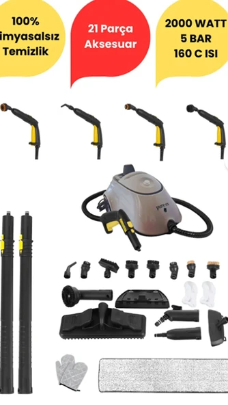 Pure es P501 5 Bar Yüksek Basınçlı Buharlı Temizleyici SARI ürün görseli