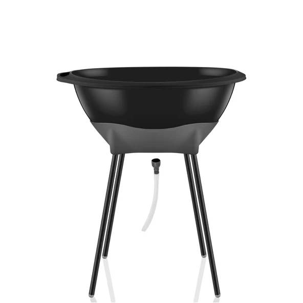 Babyjem Yeni Nesil Elegant Su Tahliyeli Giderli Ayaklı Bebek Küveti Siyah