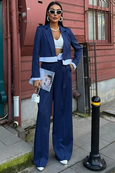 Audrey Crop Ceket Takım 10106 - Resim 2