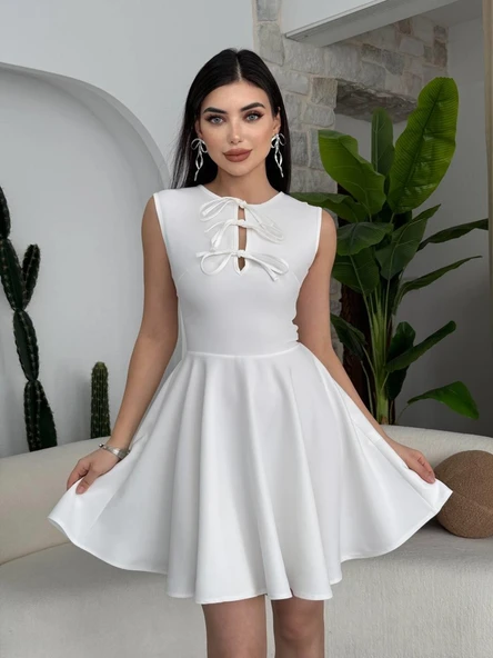 Perp Fiyonk Detaylı Elbise - Resim 5