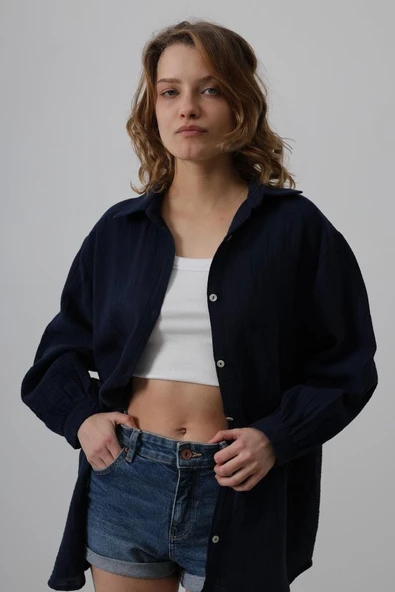 Gömlek - Lacivert ürün görseli 1