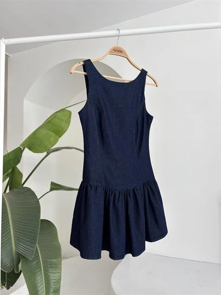 Balon Etekli Tensel Mini Elbise 2887 - Resim 10