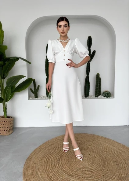 Linda Midi Elbise - Resim 4