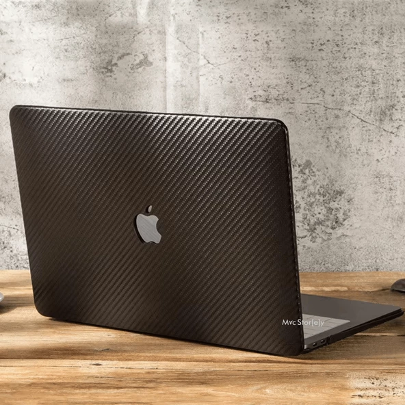 Macbook Kılıf Karbon Fiber Macbook M1 Air 13inç (TouchID'li M1 Air) A2337 A2179 A1932 ile Uyumlu - 5