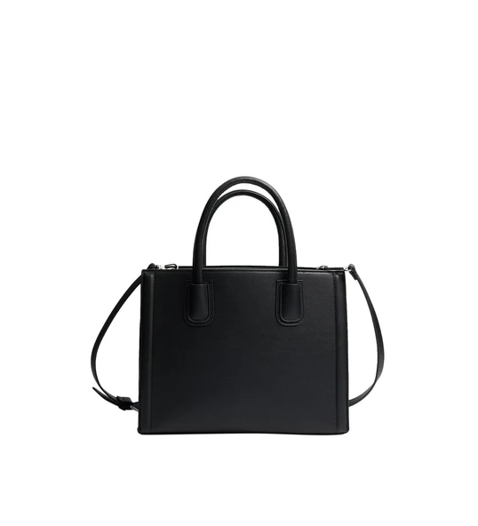 Stradivarius Kadın Siyah Sert Tote Çanta 00525001 - Resim 4