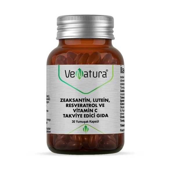 VeNatura Zeaksantin Lutein Resveratrol ve Vitamin C Takviye Edici Gıda 30 Yumuşak Kapsül ürün görseli