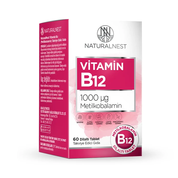 Naturalnest Vitamin B12 60 Dilaltı Tablet ürün görseli