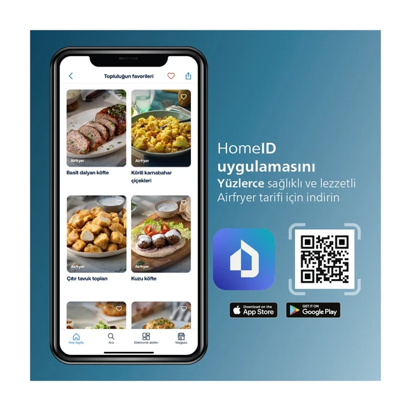 NA350/00 3000 Serisi Airfryer Çift Hazneli, Rapid Air Plus Teknolojisi, 8 Ayarlı Dijital Ekran, HomeID Uygulaması, - Resim 8