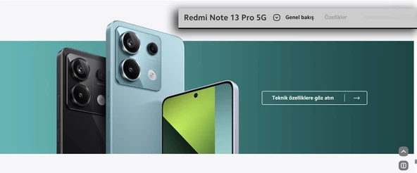 Xiaomi Redmi Note 13 Pro 5G Siyah 256 GB 8 GB RAM İthalatçı Garantili - 5