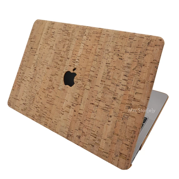 Macbook Air M1 Kılıf 13 inç Ahşap Kaplama Wood02 (TouchID'li M1 Air) A2337 A2179 A1932 ile Uyumlu