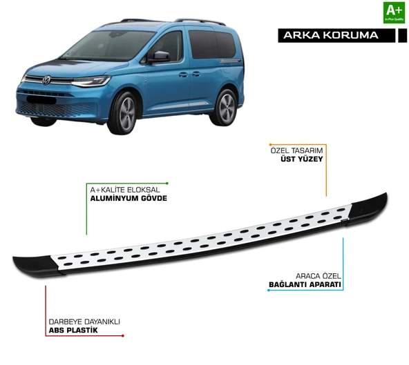 VW Caddy 4 TrimLine Gri Arka Koruma 2020 2021 2022 2023 2024 2025 2026 2027 ürün görseli 1