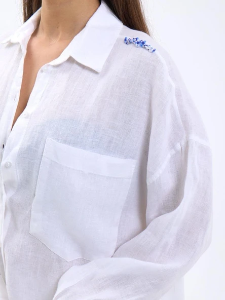 7399 GÖMLEK-BEYAZ - Resim 5