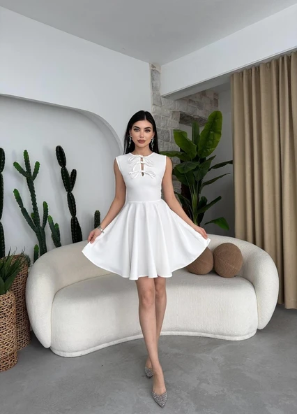 Perp Fiyonk Detaylı Elbise - Resim 4