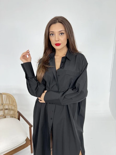 5216 GÖMLEK-SİYAH - Resim 4