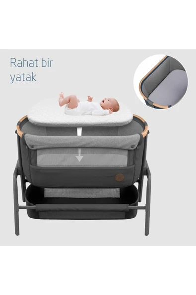 MAXİ-COSİ Maxi-cosi Iora Katlanabilir Anne Yanı Beşik Beyond Graphite Eco ürün görseli