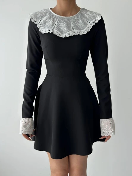 Nord Dantel Yaka Kol Elbise - Resim 2