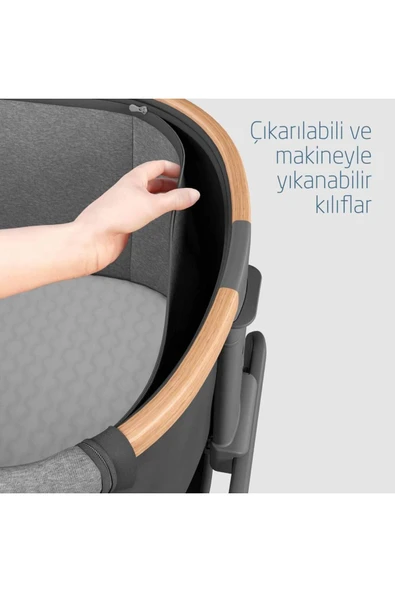 MAXİ-COSİ Maxi-cosi Iora Katlanabilir Anne Yanı Beşik Beyond Graphite Eco - Resim 7