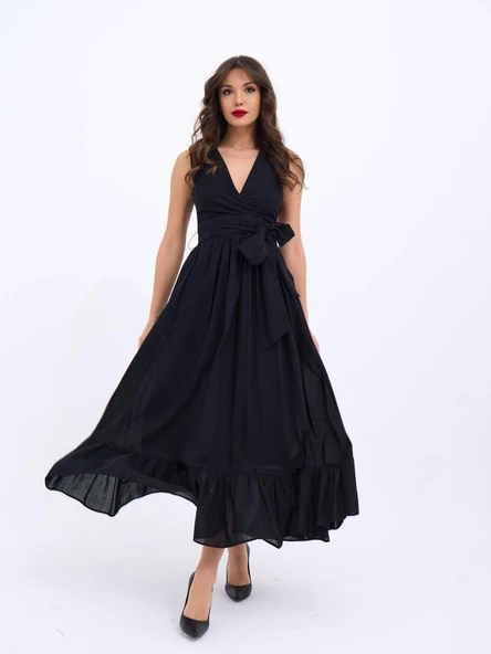 6921 ELBİSE-SİYAH ürün görseli 1