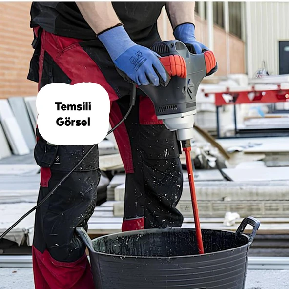 Elektrikli Boya Harç Karıştırıcı 1400W Çift Kulp Ergonomik Mikser Ucu M14 Güçlü Karıştırma Makinesi - Resim 2