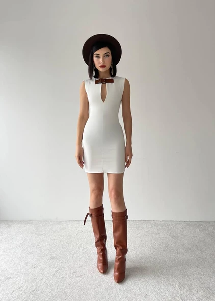 Nadia Kemerli Mini Elbise - Resim 4