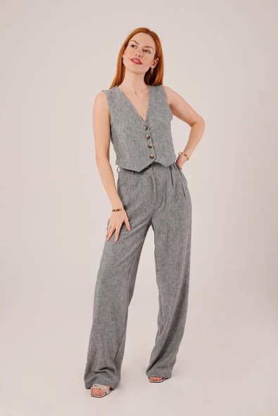 Kırçıllı Desen Antrasit Takım - Resim 3