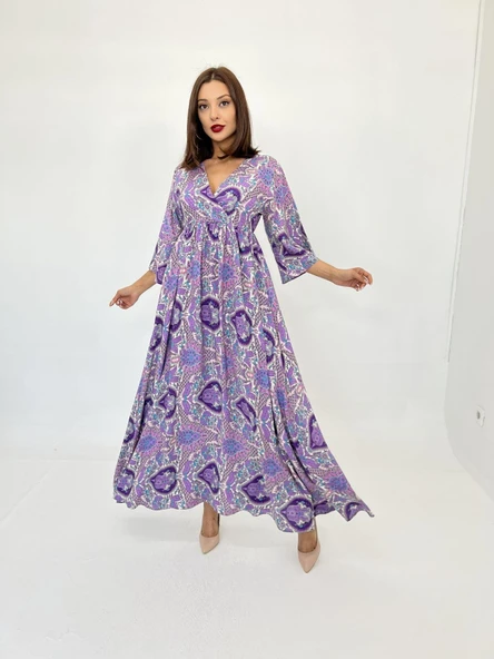 7035 ELBİSE-MOR - Resim 3