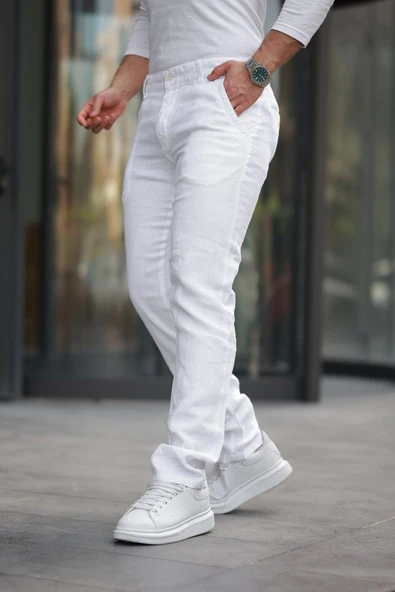 Erkek Rahat Keten Pantolon ürün görseli