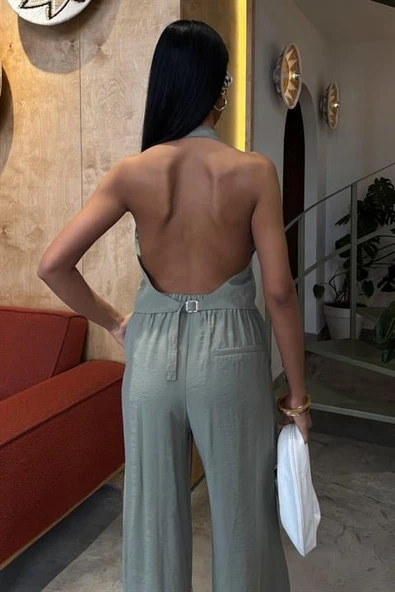 Halter Yaka Yelekli Modal Takım 10144 - Resim 2