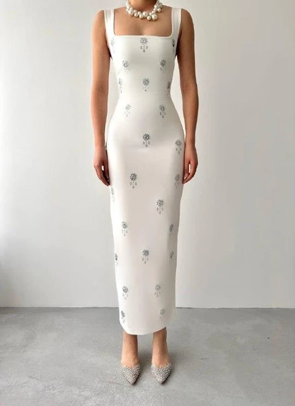 Ners Taş Detaylı Elbise - Resim 2